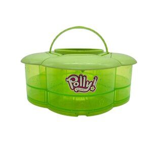 Polly Pocket Translucent Green Vintage Compact Storage Case